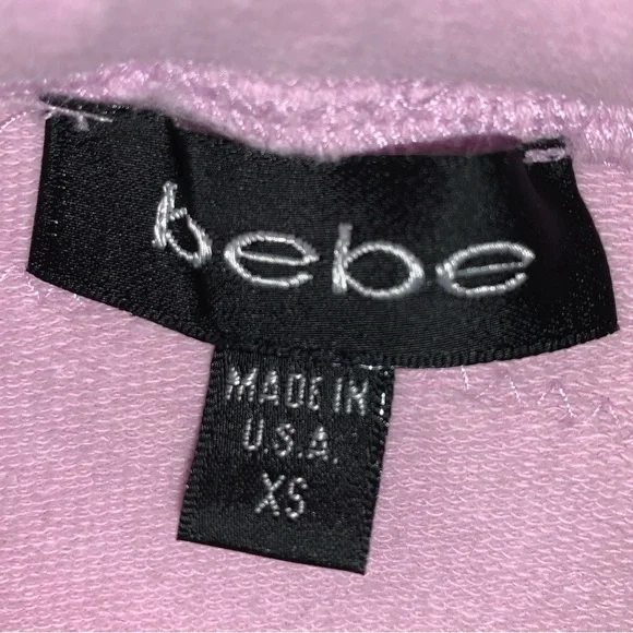 Womens Pink Bebe Top Size XS - Picture 3 of 3